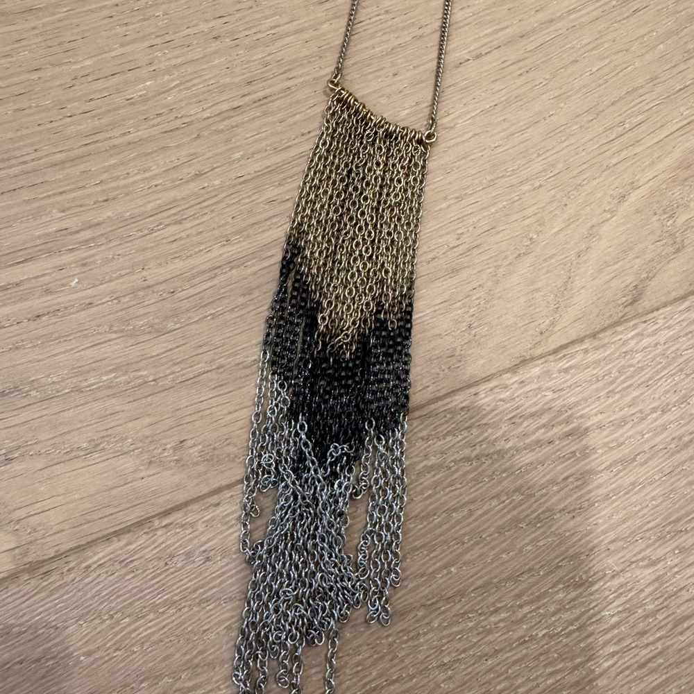 Banana Republic Gold and Silver Layered Chain Necklace